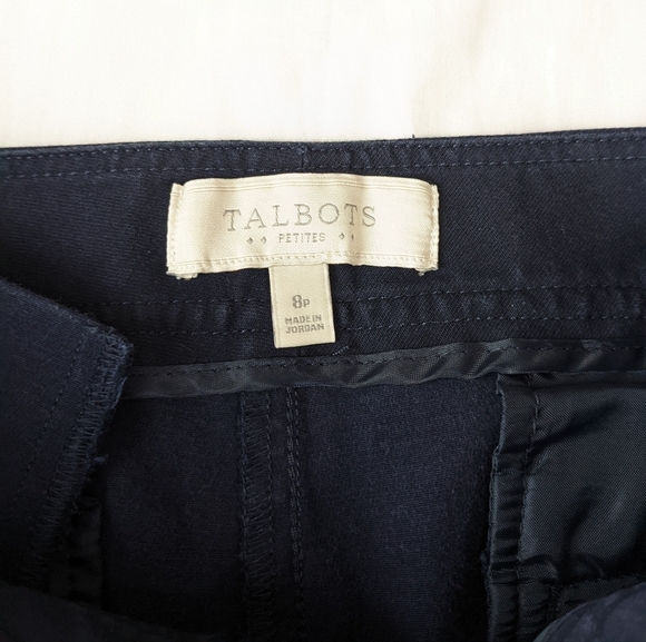 Talbots Navy Blue Crop Pants Women's size 8P - Picture 4 of 9